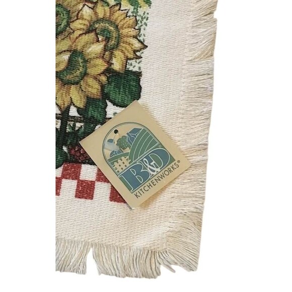 Joan Kessler Cow Barn Sunflowers Placemats Set 6 Farmhouse Country Homestead NEW - Picture 4 of 4